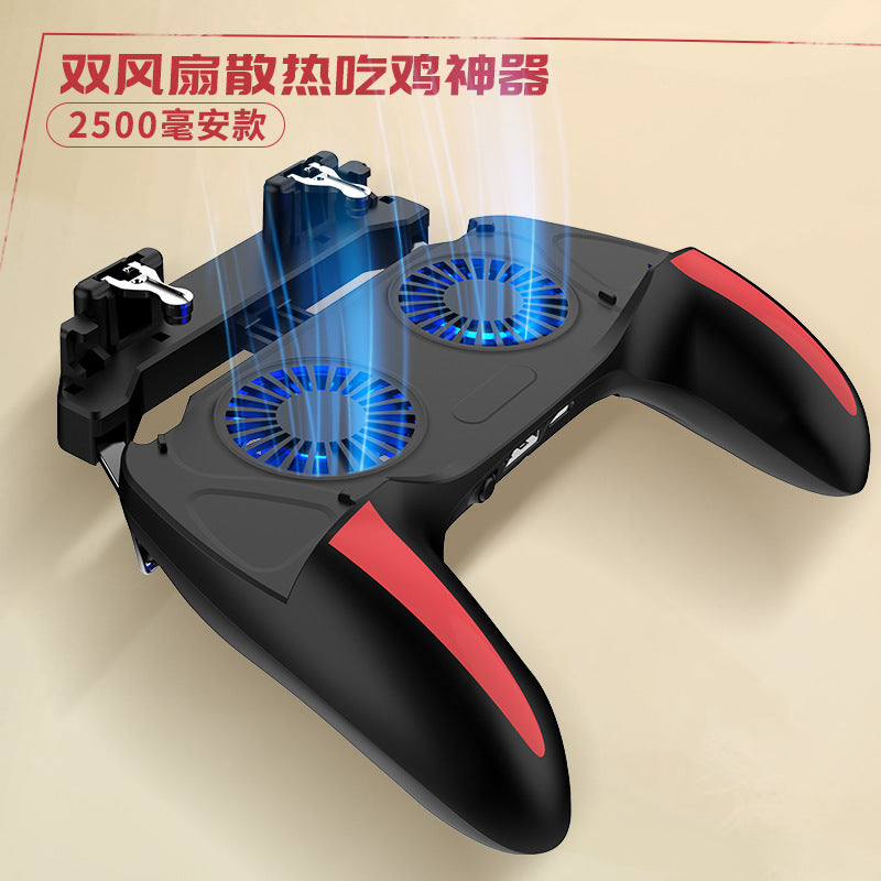 New H10 Dual-Fan Cooling Handpad, Rechargeable with Battery, Phone Cooler, Perfect for PUBG Mobile Games