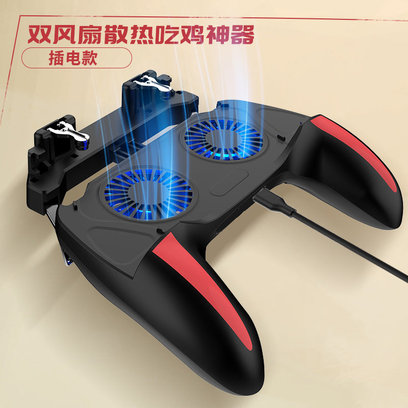 New H10 Dual-Fan Cooling Handpad, Rechargeable with Battery, Phone Cooler, Perfect for PUBG Mobile Games