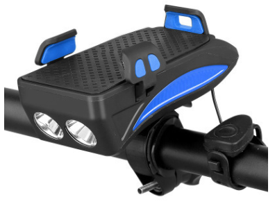 Bicycle light mobile phone holder horn front light mobile phone holder mountain bike charging treasure with light mobile phone holder fixing bracket