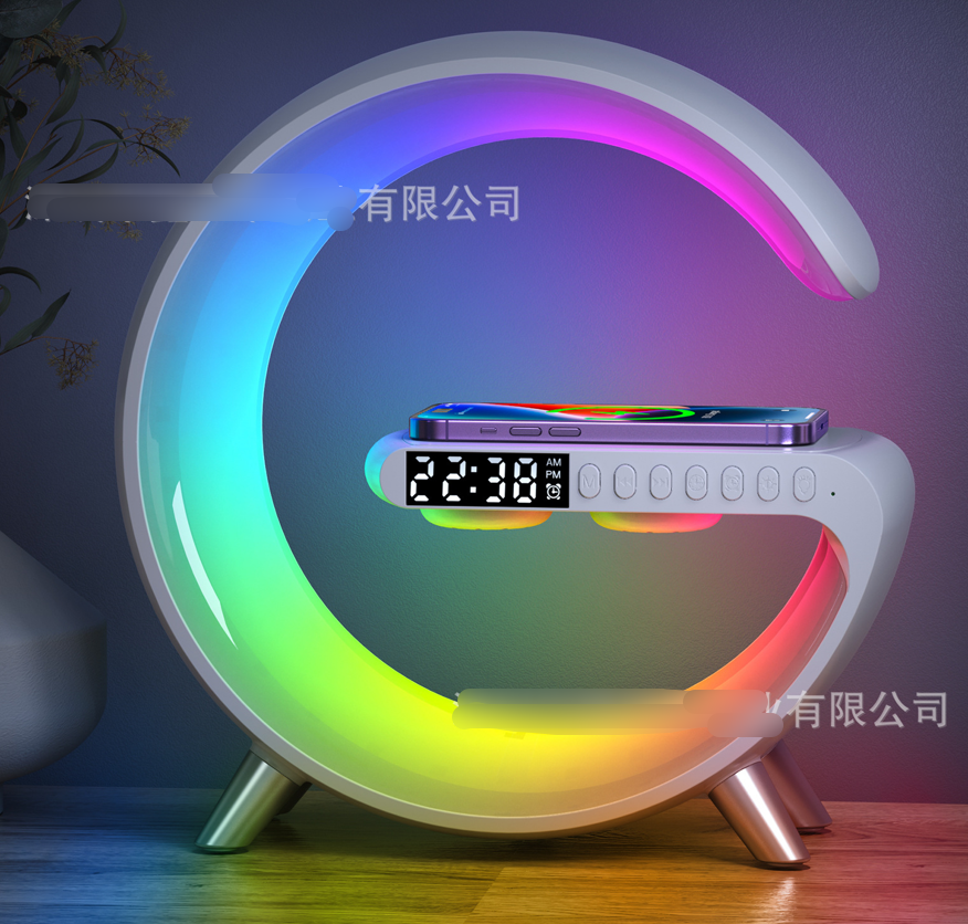 Big G atmosphere light mobile phone wireless charger Bluetooth speaker APP control 256 kinds of lighting mode rhythm
