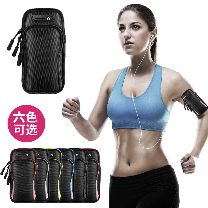Outdoor sports mobile phone arm bag men and women running arm bag Huawei Apple universal mobile phone bag waterproof wrist bag bag