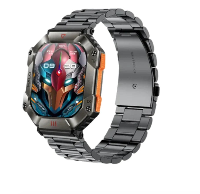 Foreign trade wholesale outdoor three-proof KR80 compass altitude barometer Bluetooth music phone men's smart watch