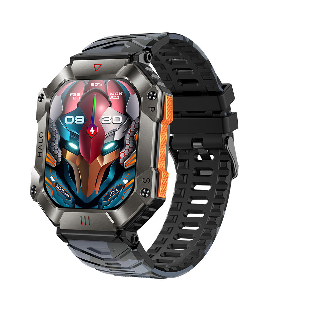 Foreign trade wholesale outdoor three-proof KR80 compass altitude barometer Bluetooth music phone men's smart watch