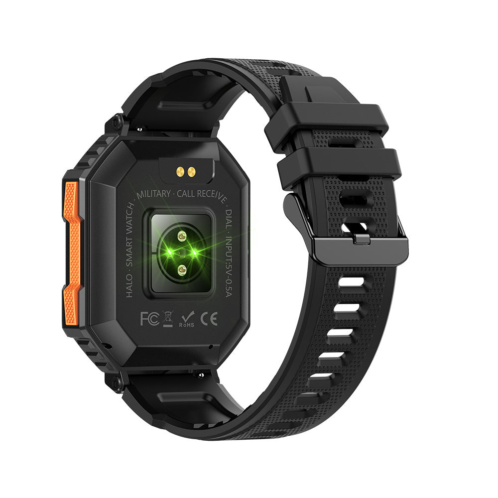 Foreign trade wholesale outdoor three-proof KR80 compass altitude barometer Bluetooth music phone men's smart watch