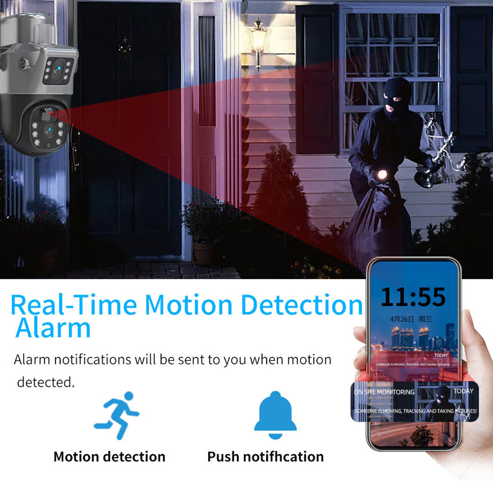V380 solar monitor 360 degree mobile phone remote indoor and outdoor night vision T4 home HD battery camera