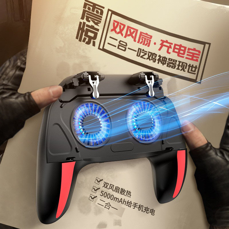 New H10 Dual-Fan Cooling Handpad, Rechargeable with Battery, Phone Cooler, Perfect for PUBG Mobile Games