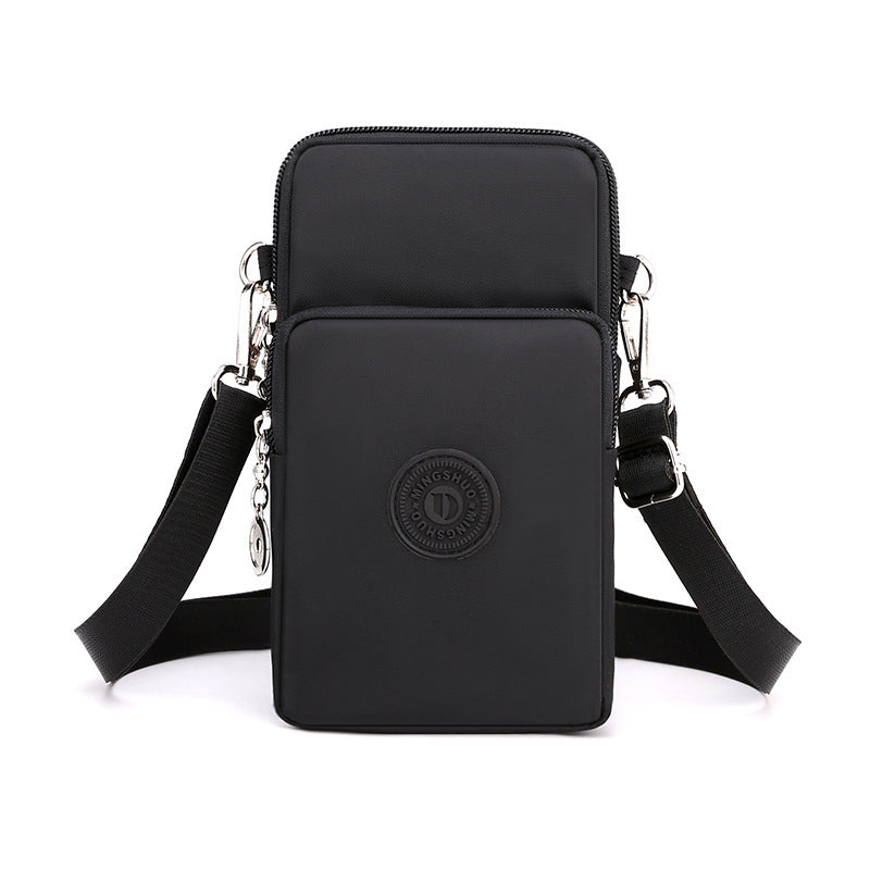 Cross-border new mobile phone bag women's crossbody Oxford cloth crossbody small bag mobile phone bag vertical mini coin wrist bag