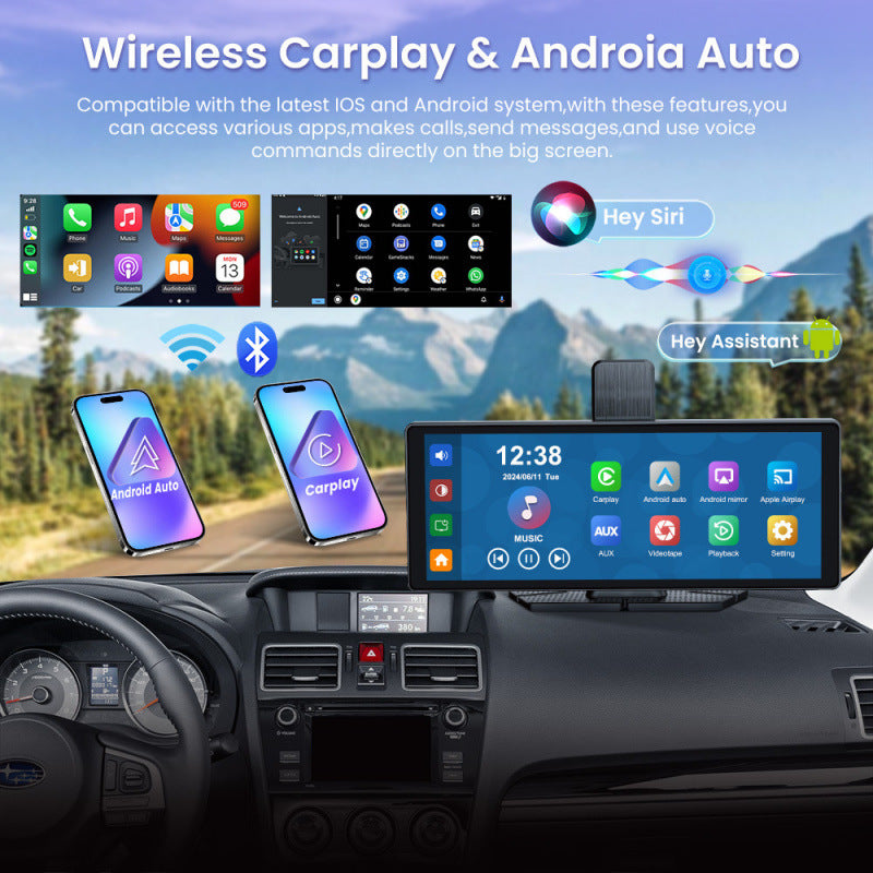 10.26-inch 4K CarPlay Auto Navigation Dual Recording High-Definition Mobile Phone Screen Projection Dashcam
