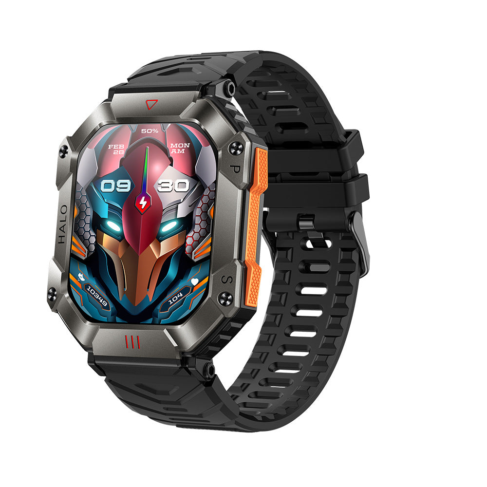Foreign trade wholesale outdoor three-proof KR80 compass altitude barometer Bluetooth music phone men's smart watch