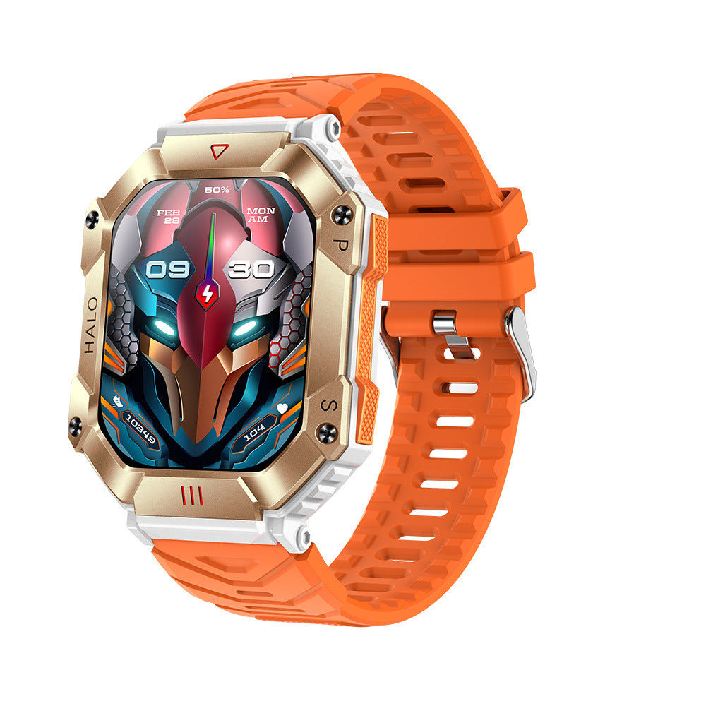Foreign trade wholesale outdoor three-proof KR80 compass altitude barometer Bluetooth music phone men's smart watch