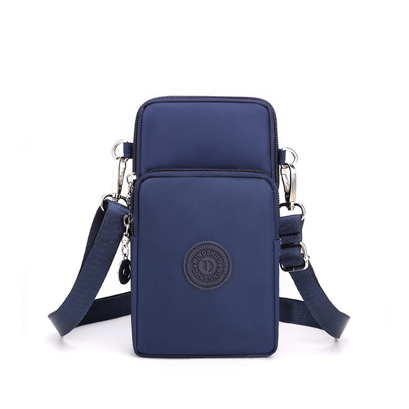 Cross-border new mobile phone bag women's crossbody Oxford cloth crossbody small bag mobile phone bag vertical mini coin wrist bag