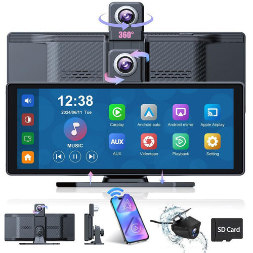 10.26-inch 4K CarPlay Auto Navigation Dual Recording High-Definition Mobile Phone Screen Projection Dashcam